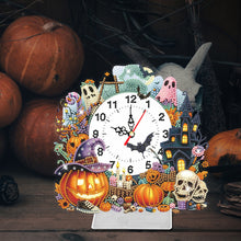 Load image into Gallery viewer, Halloween Angle-Wooden Diamond Clock Pendant
