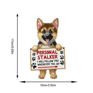 Cat Dog-Single Side Drill-Shaking Head Acrylic Diamond Desktop Ornament