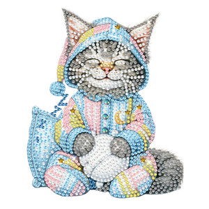 Cat Dog-Single Side Drill-Shaking Head Acrylic Diamond Desktop Ornament