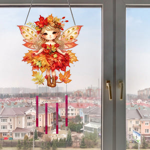 Girl-Double-Sided Wind Bell Diamond Pendant