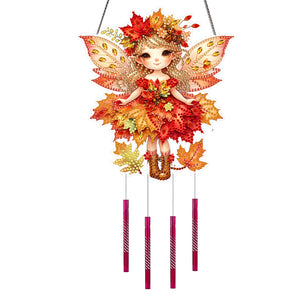 Girl-Double-Sided Wind Bell Diamond Pendant