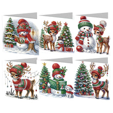 Load image into Gallery viewer, 6/8/12Pcs/Set Christmas-Diamond Greeting Cards
