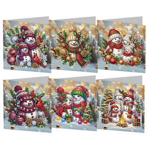 6/8/12Pcs/Set Christmas-Diamond Greeting Cards