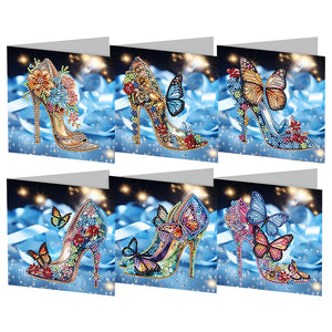 6/8/12Pcs/Set Christmas-Diamond Greeting Cards