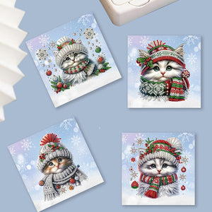 6/8/12Pcs/Set Christmas-Diamond Greeting Cards