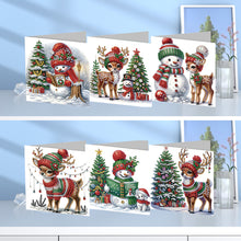 Load image into Gallery viewer, 6/8/12Pcs/Set Christmas-Diamond Greeting Cards
