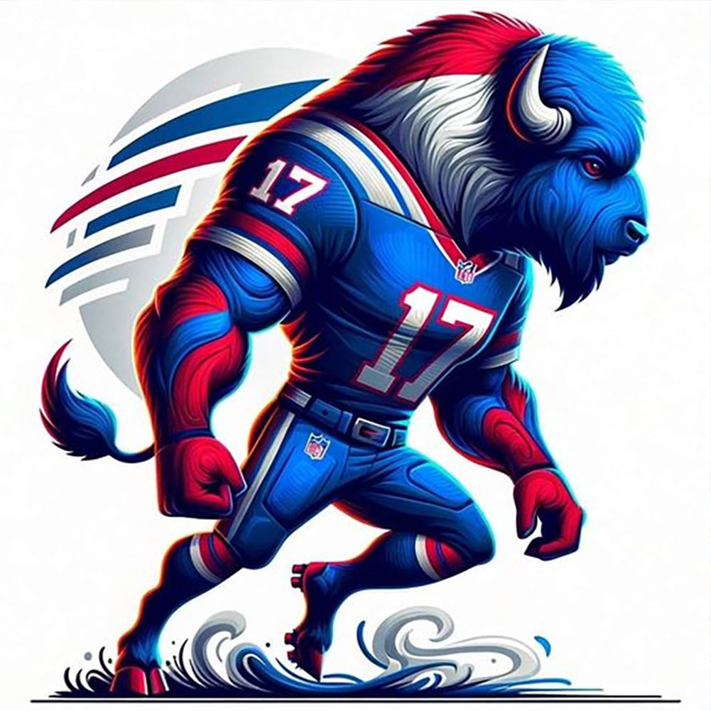 Buffalo Bills-Full Round Diamond Painting-40x40cm