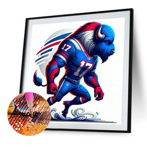 Buffalo Bills-Full Round Diamond Painting-40x40cm