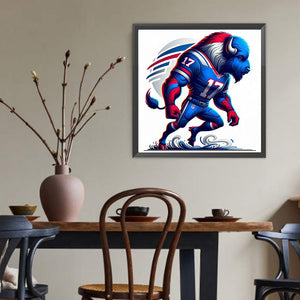 Buffalo Bills-Full Round Diamond Painting-40x40cm