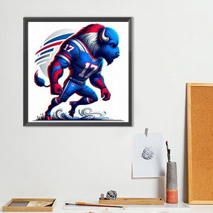 Buffalo Bills-Full Round Diamond Painting-40x40cm