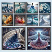 Load image into Gallery viewer, Gorgeous Skirt Girl-Full Round Diamond Painting-40x40cm
