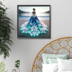 Gorgeous Skirt Girl-Full Round Diamond Painting-40x40cm