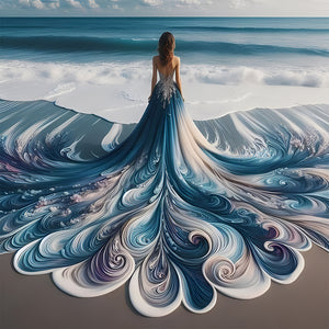 Gorgeous Skirt Girl-Full Round Diamond Painting-40x40cm