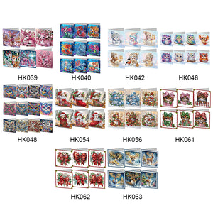 6/9/12Pcs/Set Christmas-Diamond Greeting Cards