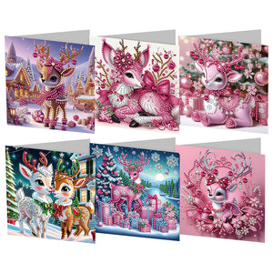 6/9/12Pcs/Set Christmas-Diamond Greeting Cards