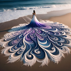 Gorgeous Skirt Girl-Full Round Diamond Painting-40x40cm