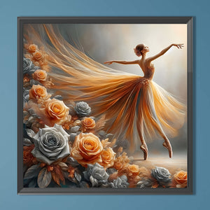 Gorgeous Skirt Girl-Full Round Diamond Painting-40x40cm