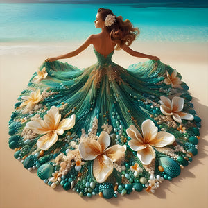 Gorgeous Skirt Girl-Full Round Diamond Painting-40x40cm