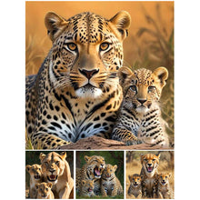 Load image into Gallery viewer, Prairie Lions-Full Round Diamond Painting-30x30cm
