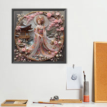 Load image into Gallery viewer, Kimono Beauty Holding Fan-Full Round Diamond Painting-40x40cm
