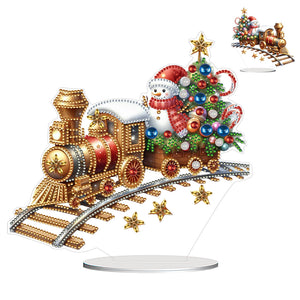 Christmas-Single Side Drill-Acrylic Diamond Desktop Ornament