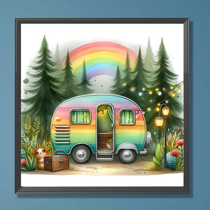 Campervan-Full Round Diamond Painting-30x30cm