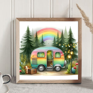 Campervan-Full Round Diamond Painting-30x30cm