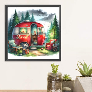 Campervan-Full Round Diamond Painting-30x30cm