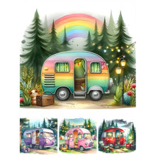 Load image into Gallery viewer, Campervan-Full Round Diamond Painting-30x30cm
