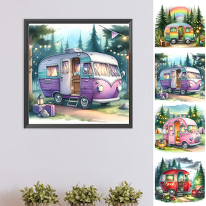 Campervan-Full Round Diamond Painting-30x30cm