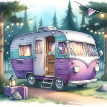 Load image into Gallery viewer, Campervan-Full Round Diamond Painting-30x30cm
