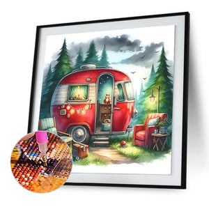 Campervan-Full Round Diamond Painting-30x30cm