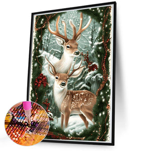 Deer-Full Round Diamond Painting-50x70cm-Large Size