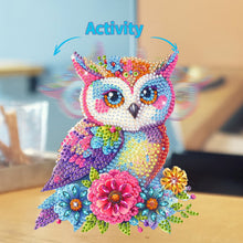 Load image into Gallery viewer, Christmas Owl-Single Side Drill-Shaking Head Acrylic Diamond Desktop Ornament
