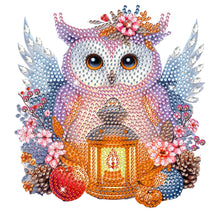 Load image into Gallery viewer, Christmas Owl-Single Side Drill-Shaking Head Acrylic Diamond Desktop Ornament
