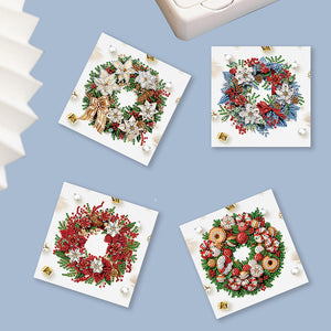 6Pcs/Set Christmas-Diamond Greeting Cards