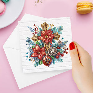 6Pcs/Set Christmas-Diamond Greeting Cards