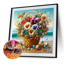 Load image into Gallery viewer, Gorgeous Butterfly Orchid Bouquets-Full Round Diamond Painting-30x30cm
