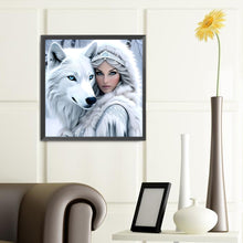 Load image into Gallery viewer, Beauty Wolf-Full Round Diamond Painting-40x40cm
