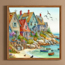 Load image into Gallery viewer, Beach House-Full Round Diamond Painting-40x40cm
