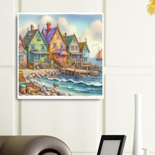 Load image into Gallery viewer, Beach House-Full Round Diamond Painting-40x40cm
