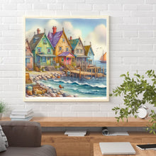 Load image into Gallery viewer, Beach House-Full Round Diamond Painting-40x40cm
