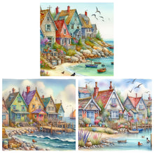 Load image into Gallery viewer, Beach House-Full Round Diamond Painting-40x40cm
