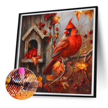 Load image into Gallery viewer, Birdhouse Cardinal-Full Round Diamond Painting-30x30cm
