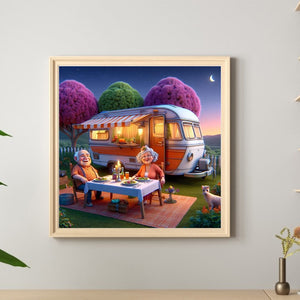 Campervan-Full Round Diamond Painting-40x40cm