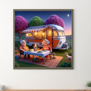 Campervan-Full Round Diamond Painting-40x40cm