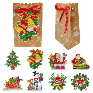 8Pcs/Set Christmas-Diamond Painting Gift Bags