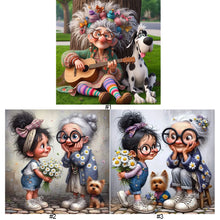 Load image into Gallery viewer, Funny Grandma-Full Round Diamond Painting-40x40cm
