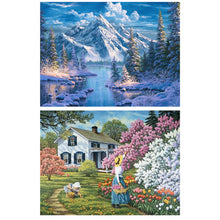 Load image into Gallery viewer, Villa-Full Square Diamond Painting-60x45cm-Large Size
