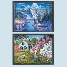 Load image into Gallery viewer, Villa-Full Square Diamond Painting-60x45cm-Large Size
